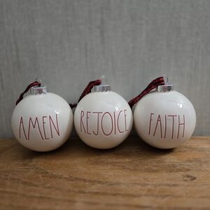 Rae Dunn Set Of 3 Ornaments